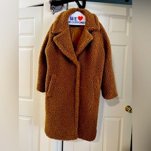 Lucky Brand Teddy Coat - Pecan Light Brown NWOT